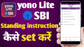 yono Lite sbi set standing instruction | how to set standing instruction with yono Lite app