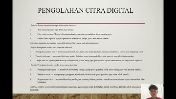 pengolahan citra digital, Pengenalan pola dan objek serta computer vision.