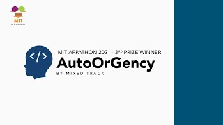 Autorgency App - Mit Appathon 2021 3Rd Prize Winner App Mixed Track - Autoorgency