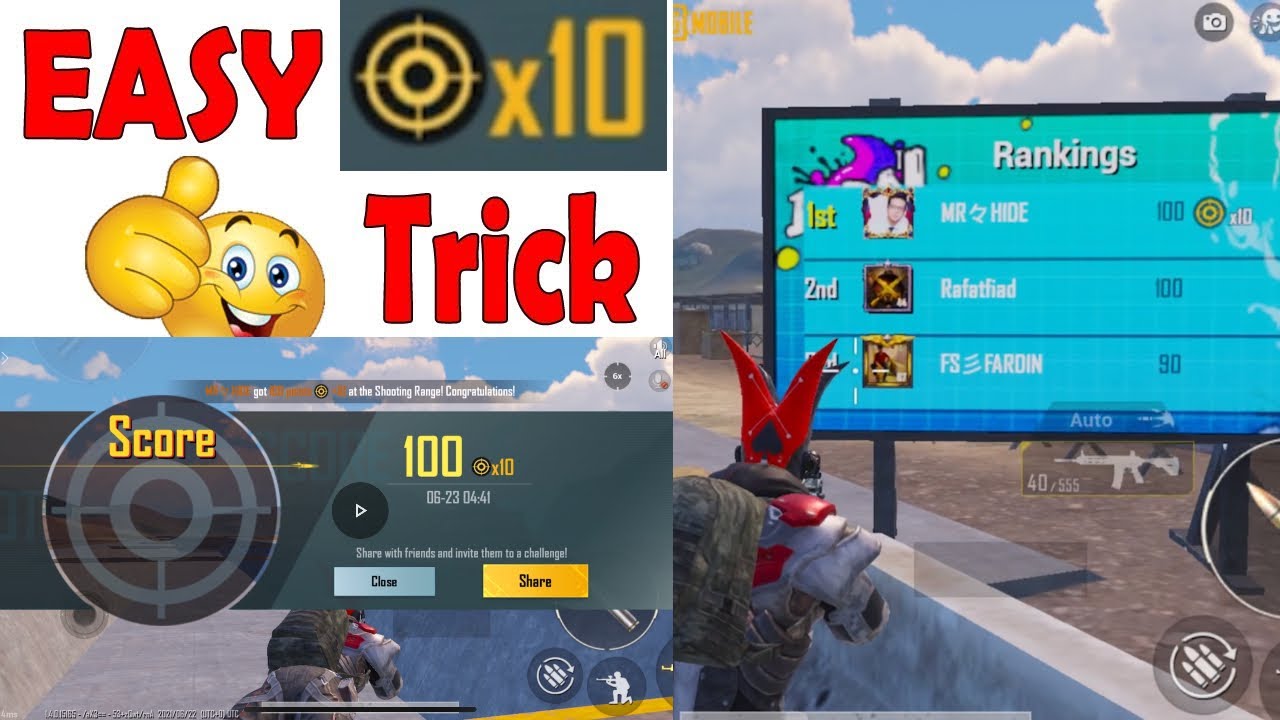 Easy Way to get 100 x10 in PUBG Cheer Park PUBG Cheer Park 100 Plus