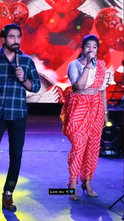 Stephen Zechariah💖Srinisha🥰Stage Performance😍✨Nesamaguren Song 💕#nesamaguren#stephen#srinisha#shorts