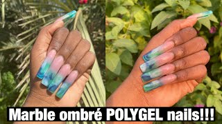 Marble Ombre POLYGEL nails!!! | Saviland Polygel