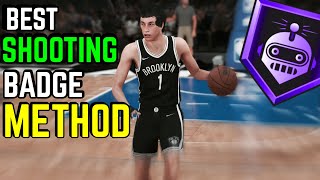 BEST SHOOTING BADGE METHOD NBA 2K22 CURRENT GEN MAX OUT BADGES FAST !!