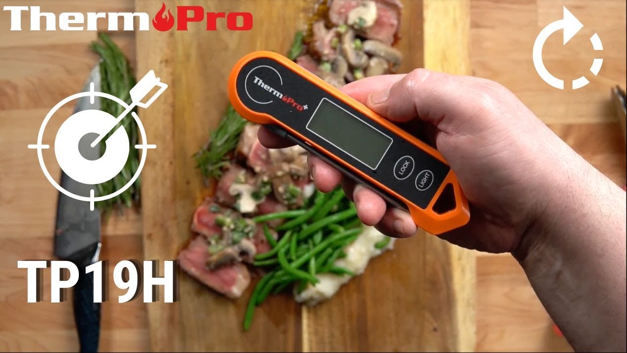 ThermoPro TP19H Waterproof Digital Instant Reading BBQ Thermometer Big  Screen Meat Thermometer With Lock Function