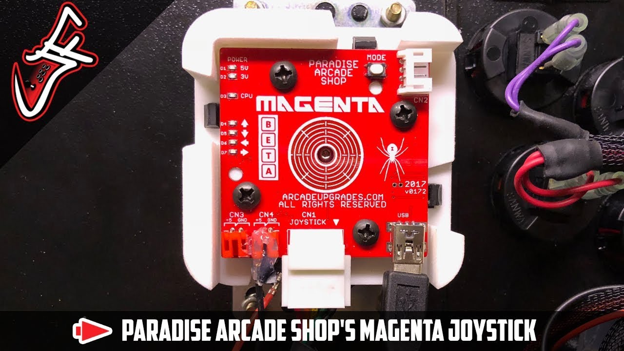 Paradise Arcade Shop's Magenta Joystick - YouTube