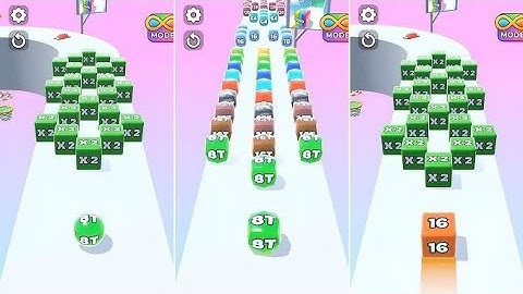 Jelly Run 2048 Showdown score 256 Normal vs Split: The t 256T Jelly Race Numbe run merge 16M