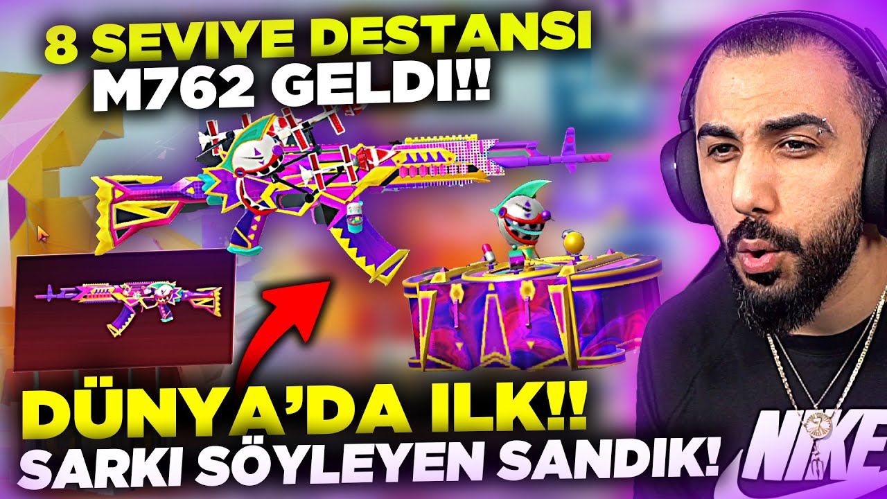 8 SEVİYE M762 GELDİ!! 😮 DÜNYA'DA İLK ŞARKI ÇALAN YAĞMA SANDIĞI!! FULLEDİK AŞIRI İYİ! | PUBG MOBILE