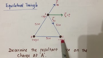 Equilateral triangle system of charges