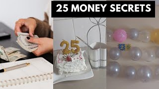 I shared 25 money secrets for success to celebrate 25 subscribers💡
