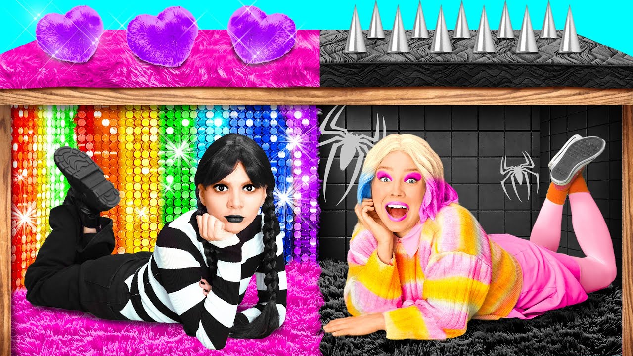 Секретные Домики под Кроватью с Уэнсдей Аддамс | Смешные Cитуации от Funny Funny