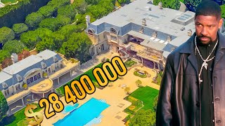 🌟Denzel Washington's Hollywood Haven: Aerial View of the Celebrity Actor's Luxury Mansion!