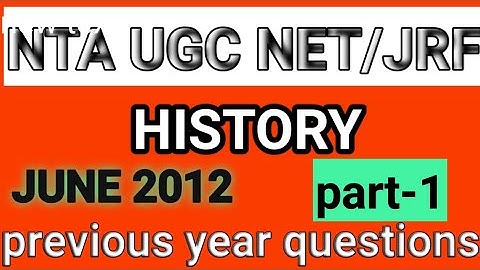 Ugc net//jrf 2012 June Part-2 (HISTORY)//previous year salved pepar//History//