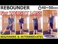 【~50 min Trampoline/Rebounder WORKOUT】Weight Loss|Beginners & Intermediates|Mini Trampoline HIIT