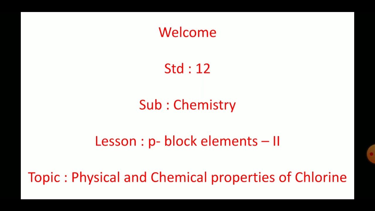 Physical and Chemical Properties of Chlorine YouTube