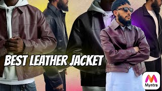 I Tested the Best Boxy Fit Leather Jackets from Myntra | Bershka Jacket Review