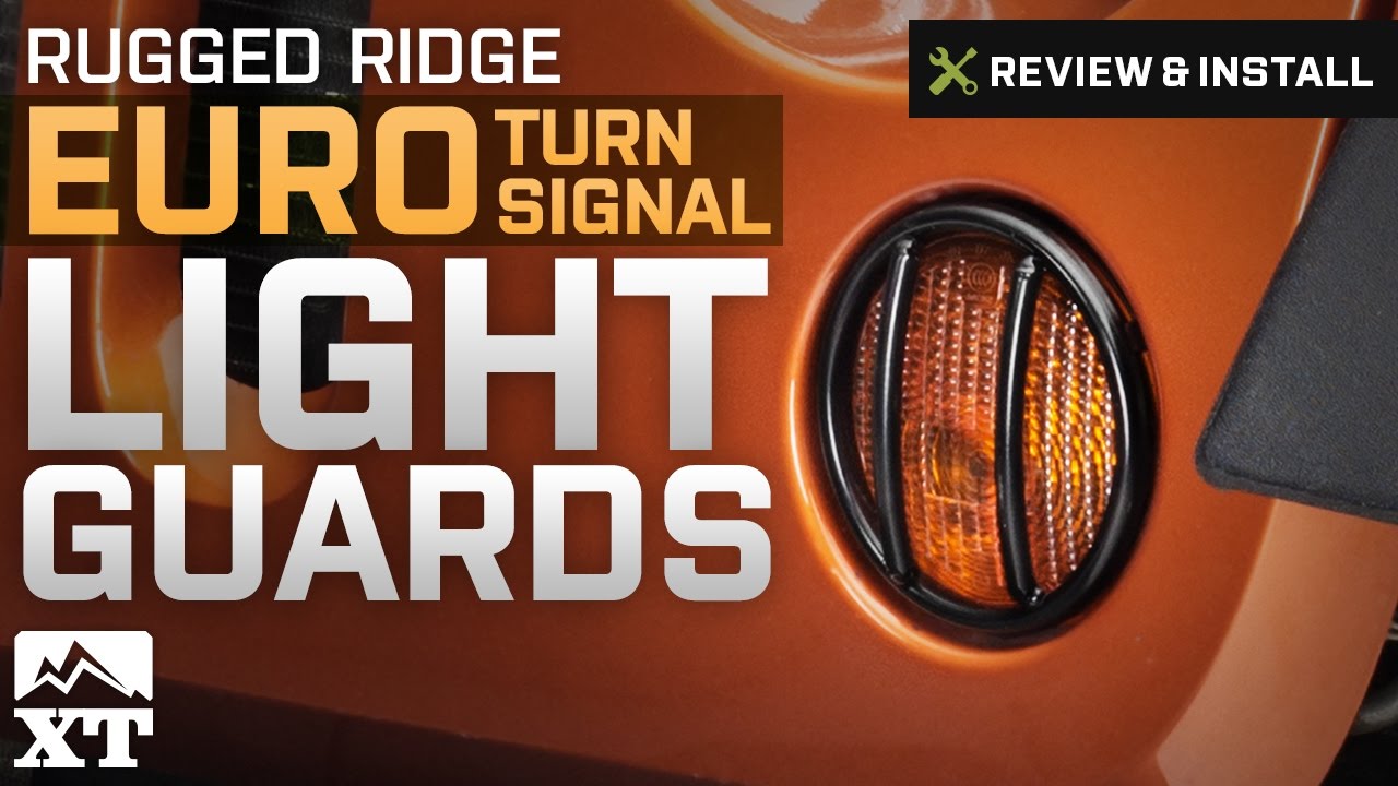 Jeep Wrangler Rugged Ridge Euro Turn Signal Light Guards (2007-2017 JK)  Review & Install