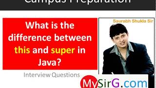 #8 What is the difference between this and super in Java Hindi