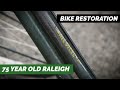 1946 raleigh superb sports tourist  vintage bicycle restoration  sympathetic oily rag