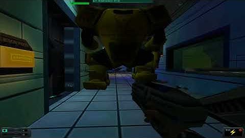 System shock 2: yellow robot on antigrav