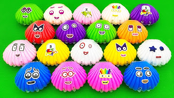 Looking for Numberblocks, Alphablocks In Seashells Mixed Clay and Colorful Slime