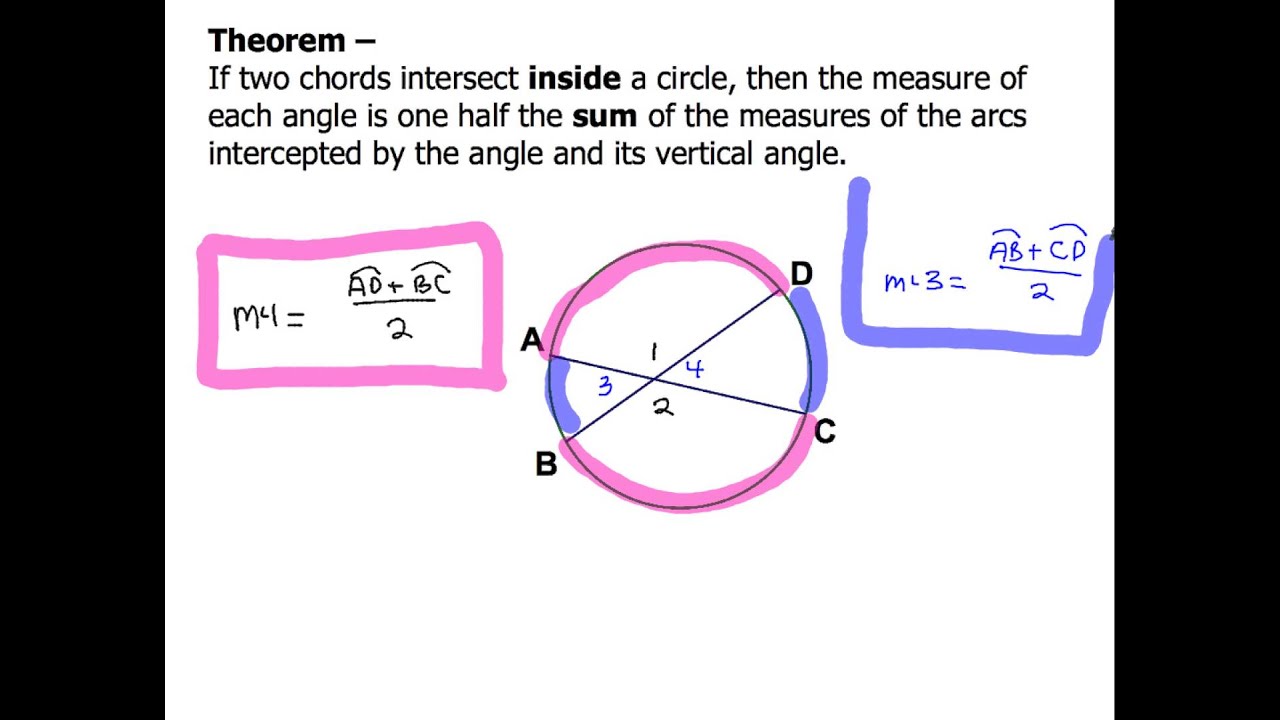 Other Angle Relationships In Circles Worksheet Answers