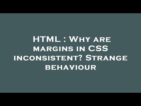 HTML : Why