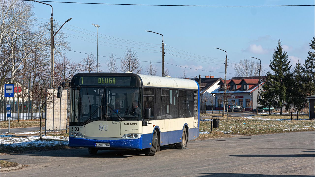 Solaris Urbino 9 - MZK Zduńska Wola [Przejazd, 3] 🎶 Silnik🎶
