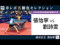 卓レポ名勝負セレクション｜張怡寧 対 劉詩雯（世界卓球2009横浜大会 女子シングルス準決勝）