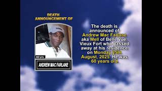 Andrew Mac Farlane ~ Short Obituary