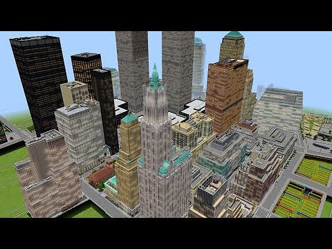 Minecraft 1:1 scale Lower Manhattan, New York (1 Year Anniversary ...