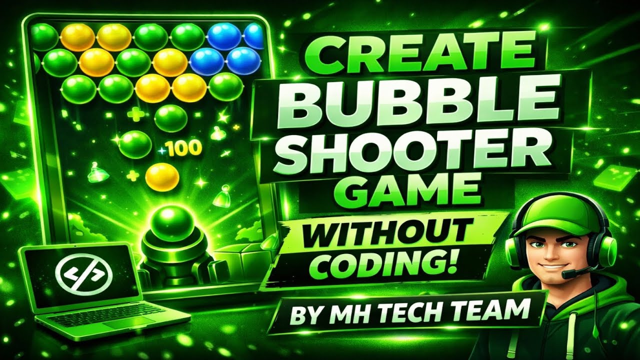 Create Bubble Shooter Game Without Coding 😱 | Very Easy Method | MH ...