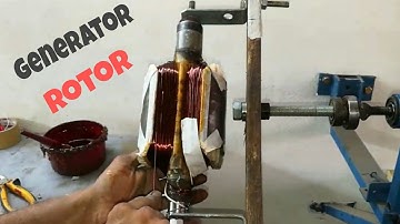 how to rewinding || robin generator rotor ||single Phase 6kv generaror || winding help karim ||