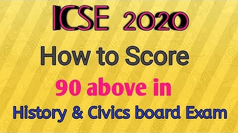 ICSE Class 10||How to Score 90 above in History & Civics board Exam||Master Mind