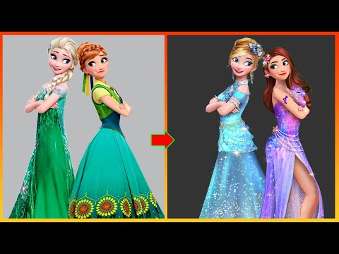 Frozen: Elsa Anna Glow Up - Frozen Disney Princesses Glow Up Art