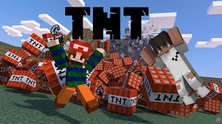 Blowing up a LOT of tnt in Minecraft ft Munch