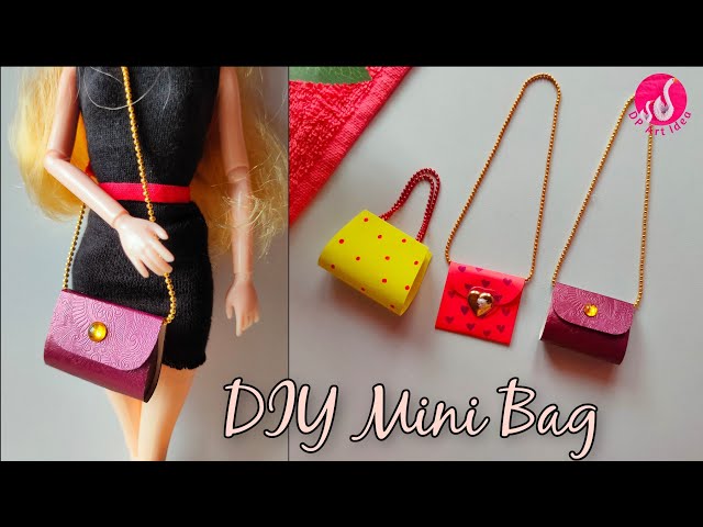 3 Amazing Barbie Doll Bag, Mini Bag, DIY Miniature Purse