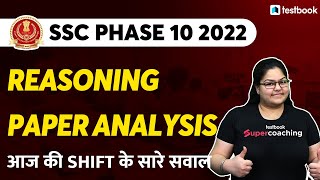 SSC Phase 10 Reasoning Paper Analysis 2022 | 1st August | SSC Selection Post Analysis by Neha Ma'am