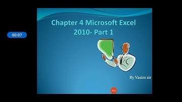 Standard 6th Computer. chapter no 4 Microsoft Excel 2010.