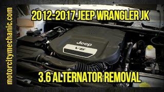 2012-2017 Jeep Wrangler JK  alternator replacement - YouTube