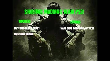 [PS3]Starting modding Team!