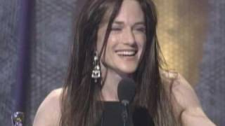 Holly Hunter winning an Oscar® for "The Piano"