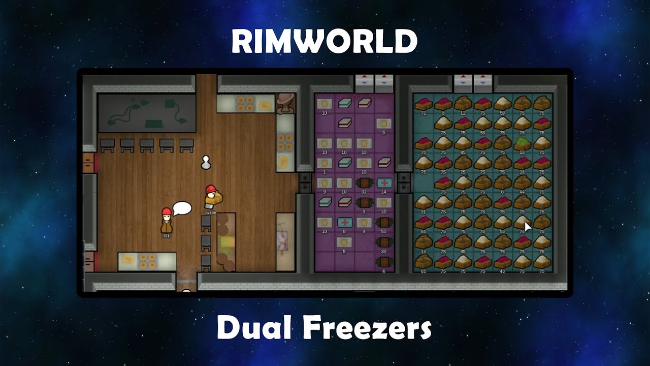 RimWorld, fridge, freezer, dual freezers, Strategy Game (Game Genre), refri...