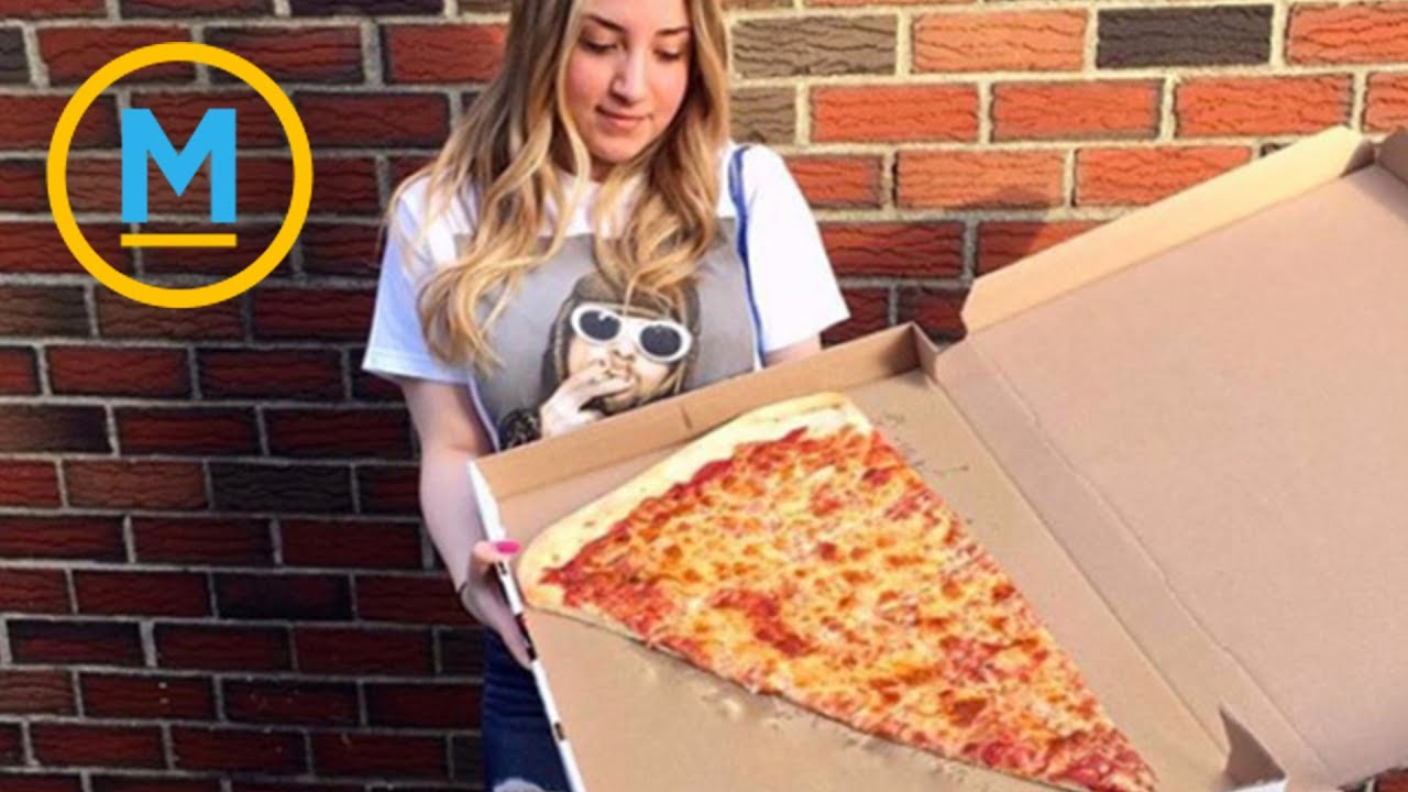 Could You Finish This 24 Inch Slice Of Pizza Your Morning Youtube
