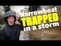 91. Narrowboat in a Storm! Trapped on the Stratford Canal by Storm Ciara.