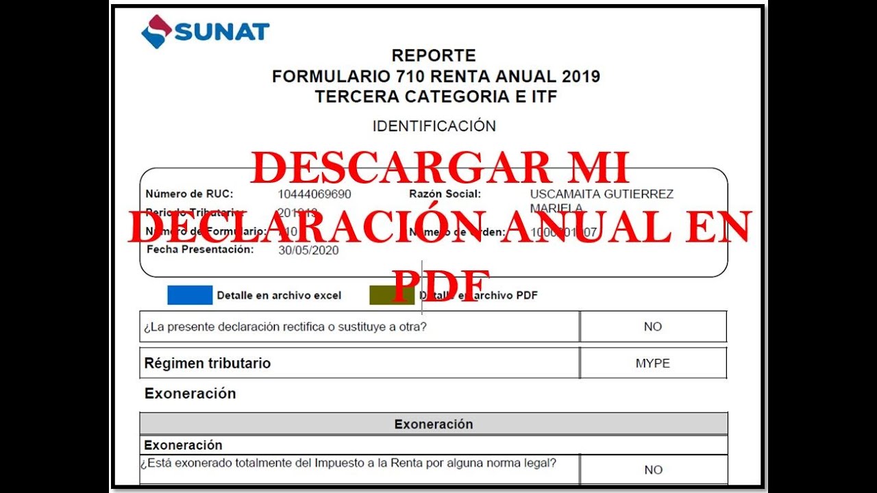 DESCARGAR MI DECLARACION ANUAL (OTROS PERIODOS) EN PDF - YouTube