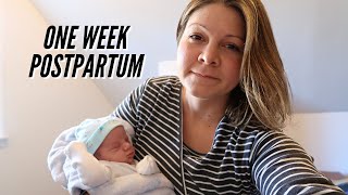 ONE WEEK POSTPARTUM | How We're Really Doing | First week with my third baby  | Postpartum Recovery