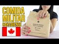 Probando COMIDA MILITAR de CANADÁ