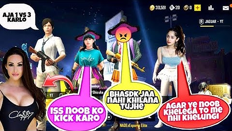 😍 Random girls squad call me noob | Challenge for a room 1 vs 3 | pubg mobile lite