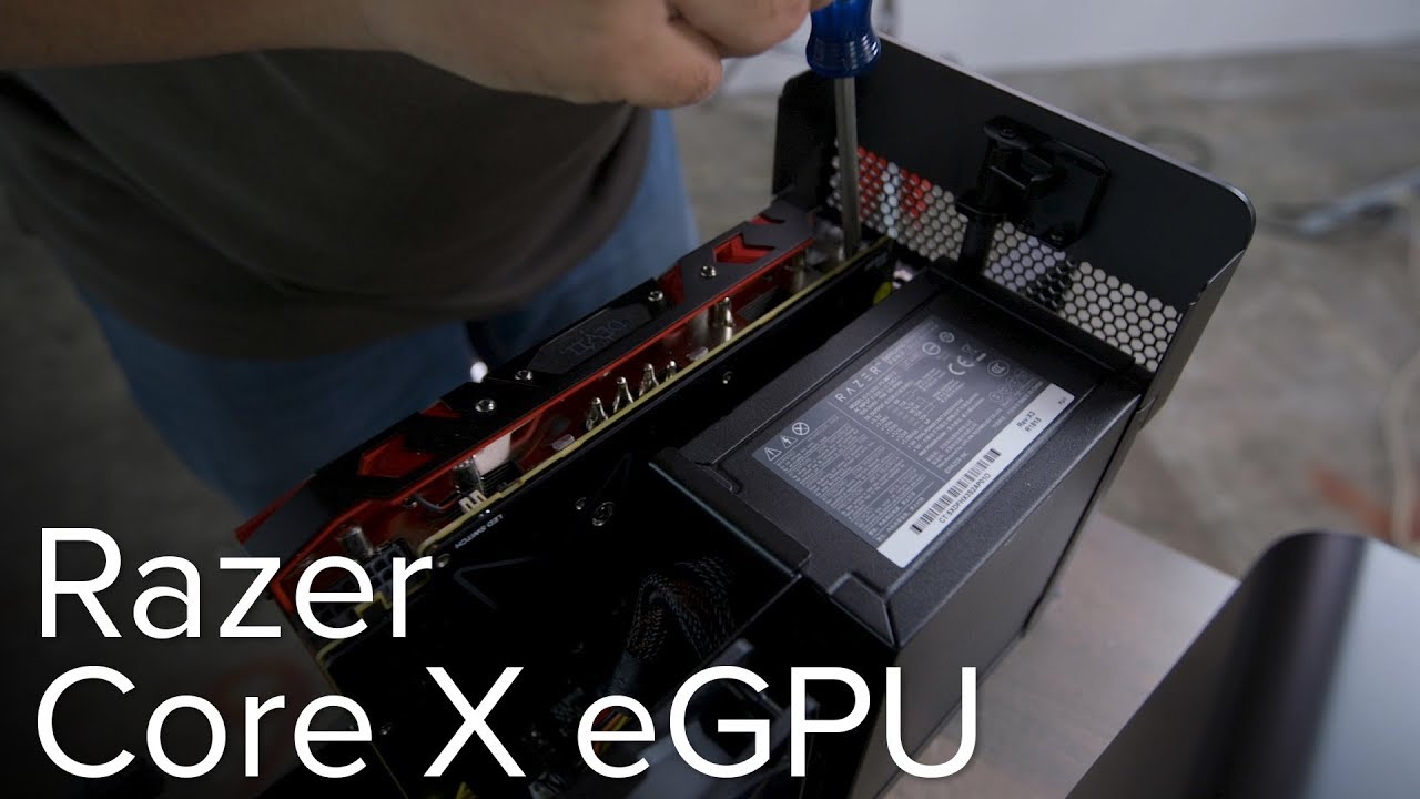 How to hook up the Razer Core X eGPU to a MacBook Pro