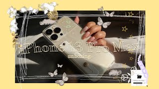 [ASMR] ✨Aesthetic✨ iPhone 13 Pro Max Gold Unboxing in 2024 + Accessories | 512 gb // faeyeshmile